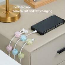 6pcs Magnetic Cable Organizer, Multifunctional Simple Cable Winder, Wire Holder For Office Desk, Computer Mouse Cord, Trace-Free Self-Adhesive - Multicolor - View 4