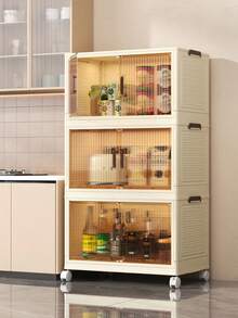 1pc 2-5 Layers Removable Folding Storage Box, Closet Organizer/Bedroom Closet/Portable Closet, Milk Powder Cans/Diapers/Toys/Clothes/Blankets/Books/Snack Storage Boxes, Suitable For Kitchen/Living Room/Bedroom/Dormitory/Rental House