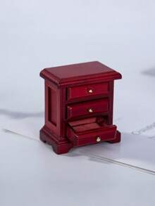 1PC Mini Doll House Drawer Nightstand, Mini Furniture Locker, Candy Locker, Balcony Locker, Bathroom Locker, Bedroom, Living Room, Kitchen Cabinets, Miniature Ceiling, Handicrafts, Holiday Gifts, Surprise Party. - Multicolor - View 13