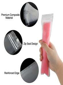 10/50pcs Disposable Ice Popsicle Mold Bags Freezer Tubes With A Funnel With Zip Seals For Healthy Snacks,Yogurt Sticks,Juice & Fruit Smoothies,Ice Candy Pops