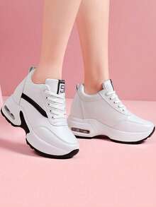 SOSENFER Comfortable And Versatile Height Increasing Women's Shoes - White - View 1