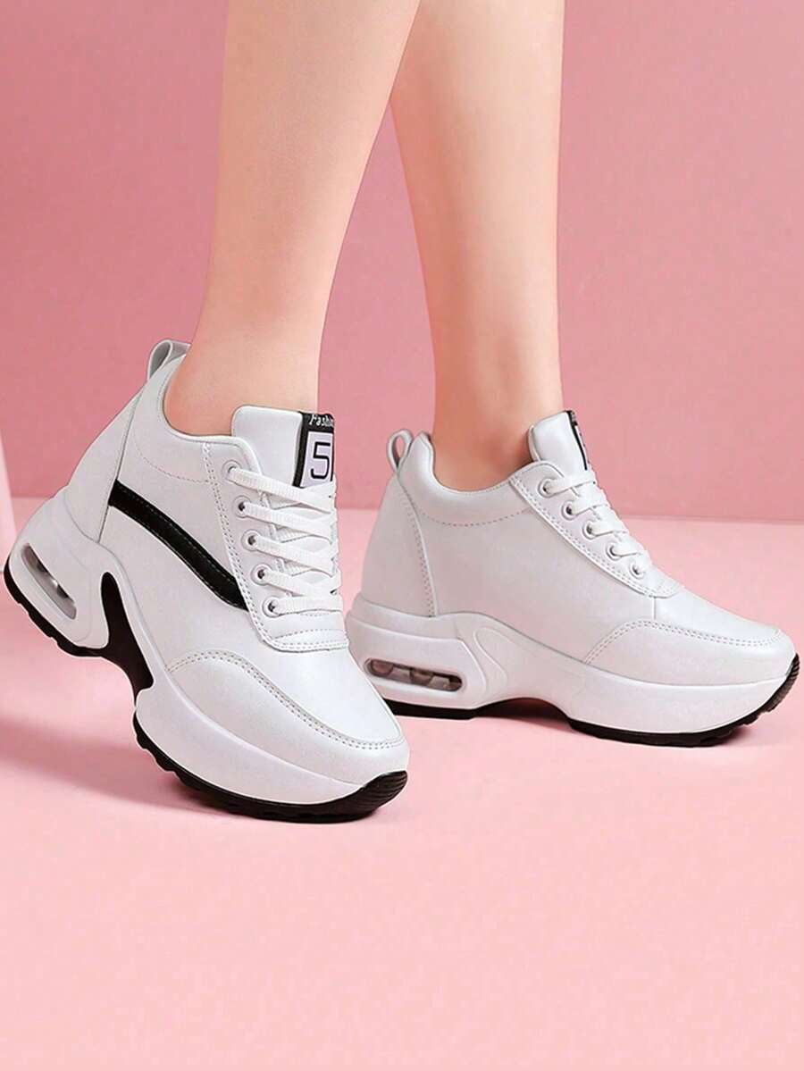 SOSENFER Comfortable And Versatile Height Increasing Women's Shoes - White - View 1