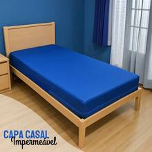 Capa Impermeável Para Colchão casal feita em napa hospitalar 138x188x35 - 138x188x35 - Visão 2