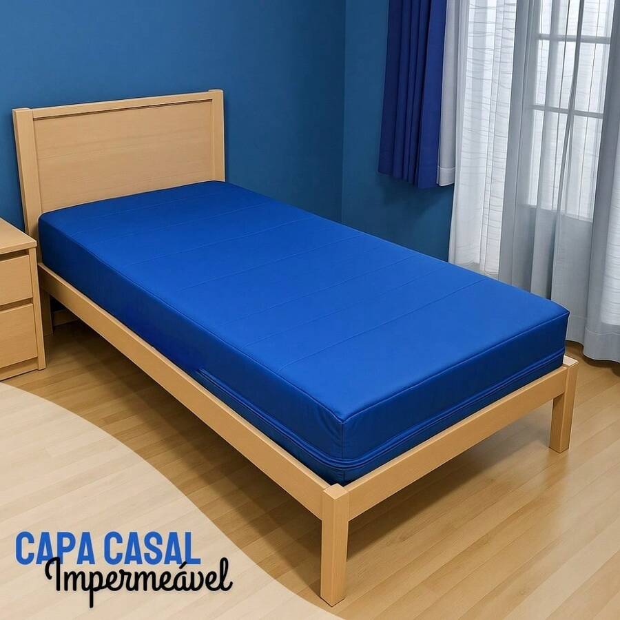 Capa Impermeável Para Colchão casal feita em napa hospitalar 138x188x35