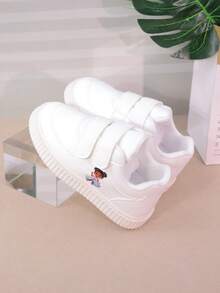 童鞋春季新款防滑女童跑步鞋卡通男童休闲运动鞋幼儿婴儿运动鞋小白鞋 - 白色 - 查看 7