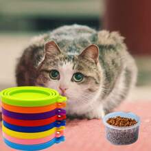 1 pezzo - Coperchio in silicone sigillante per barattoli di cibo per animali domestici, di colore casuale, con chiusura a pressione anti-muffa e impermeabile, utensile universale per la conservazione degli alimenti per frigoriferi/credenze