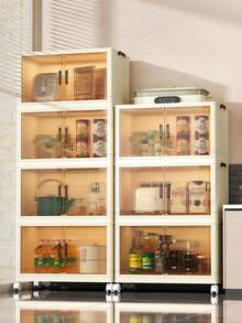 1pc 2-5 Layers Removable Folding Storage Box, Closet Organizer/Bedroom Closet/Portable Closet, Milk Powder Cans/Diapers/Toys/Clothes/Blankets/Books/Snack Storage Boxes, Suitable For Kitchen/Living Room/Bedroom/Dormitory/Rental House