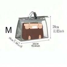 1pc Clear Handbag Storage Organizer Dust Cover Bags, 5 Sizes Transparent Purse Protector Storage Bag With Zipper And Handle For Closet Shelf - Dustproof & Moistureproof, Gender Reveal Party, Perfect For Birthdays, Weddings, Parties, The Perfect Gift For Colleagues, Friends, And Family, Back To School - Transparent - View 16