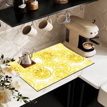 1 buc. Covoraș absorbant pentru uscare, covoraș pentru aparat de cafea, model de desene animate, covoraș de scurgere pentru cafea făcută manual, covoraș de uscare pentru blat de bucătărie, covoraș de scurgere anti-alunecare rezistent la căldură, tampon de scurgere de diatomite, ascunde petele, covoraș de drenaj de bucătărie foarte puternic, covoraș de vase ușor de curățat, potrivit pentru bucătărie, petreceri, petreceri, bar, decor acasă, petreceri