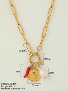 1 pièce Bijou personnalisé, collier de style océan avec pendentif à la mode en forme d'étoile de mer, de coquillage et de dauphin, collier à porter au quotidien