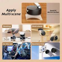 Adjustable Magnetic Suction Cup Car Phone Holder 1pc One-Touch Magnetic Phone Holder, Multi-Function Slouchy Desktop Phone Stand, Retractable & Foldable, Adjustable Position, Portable Design For Various Scenarios, Mother's Day Gift - Multicolor - View 7