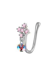 Edelstahl Hufeisen Nasenringe, Septum Ringe, doppelköpfige Ohrknorpel Manschetten mit kubischem Zirkoniaeinheit mit Innengewinde, Augenbrauen, Lippen, Spiral Piercing Schmuck, geeignet für Männer und Frauen