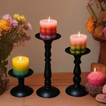 Portacandele vintage in ferro nero, supporto decorativo per candele, regalo romantico per matrimoni, decorazione con luce di candela per tavolo da pranzo