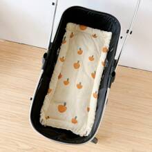 1pc Baby Stroller Seat Cushion, Breathable & Soft Baby Car Seat Liner, Soft Polyester Stroller Pad, Skin-Friendly Dotted Design, Thickened Non-Slip Baby Carriage Cotton Mat, Reversible Cradle Bed Mattress