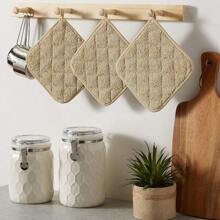 Conjunto de 4 suportes para panelas resistentes ao calor com argolas para pendurar, suporte para panelas próprio para forno, conjunto de protetores de panelas para cozinhar, assar, acampar e uso doméstico