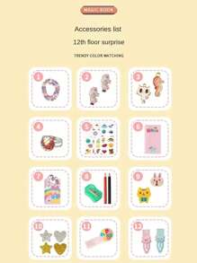 1 Set Kinderzauberbuch Spielzeug, Mädchen Überraschungs-Aufpackkiste, Tagebuch Buch, Mädchen Geburtstagsgeschenk
