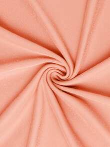 Girls/Teens Students Casual Apricot Color Printed Round Neck Short Sleeve T-Shirt, Summer Top - Orange - View 5