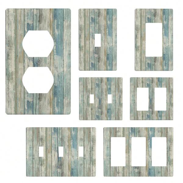 1Pc Old Barn Cabin Farm Western Lodge Styl Switch Plates Outlet Covers Decorative Wall Plate Outlet Covers Switch Cover