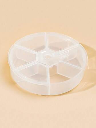 1pc Double Buckle Compartment Storage Box, Simple Plastic DIY Organizer Box For Hardware, Beads, Jewelry Parts