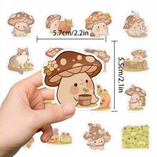 50 pezzi adesivi funghi, regali a forma di funghi, adesivi a forma di rana, decorazioni a forma di rana, adesivi a cartoni animati, adesivi carini, adesivi in vinile, adesivi per borracce, Hydroflask, chitarre, bagagli, telefoni, custodie, computer portatili, skateboard, regali