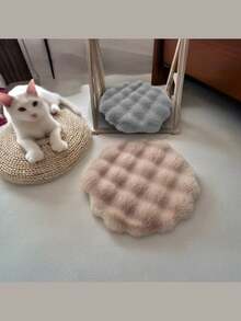 1pc French Cozy Fluffy Area Rug Set, Warm And Sweet Indoor Decorative Area Rug, Dining Chair Round Chair Mat, Dining Chair Chair Mat, Outdoor Furniture Patio Mat, Office Chair Chair Mat For Bedroom, Living Room, Dressing Room, Dressing Table, Chair, Suitable For Spring Autumn Winter Modern Decor Accessories | Soft Texture. - Multicolor - View 11