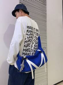 Bolso de hombro de estilo moderno 2025, marca, estilo japonés de Harajuku, bolso cruzado versátil de gran capacidad unisex, bolso de mensajero estudiantil