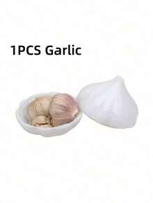 1 件装蔬菜水果保鲜盒柠檬洋葱大蒜甜椒苹果收纳盒可重复使用储物盒保鲜碗，有趣的蔬菜形状，圣诞节节日礼物，