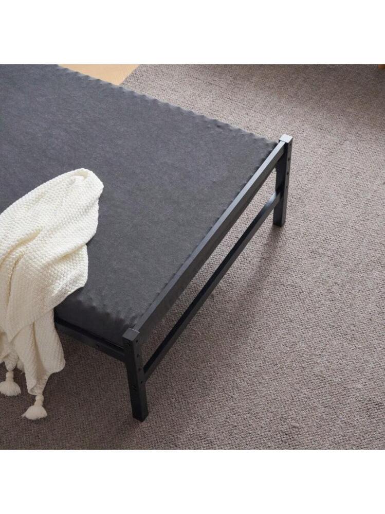 新作】【ブラック】パイプベッド シングル ベッド 宮 三段階高さ調整可