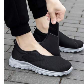 New Adjustable Hook And Loop Elderly Shoes, Middle-Aged & Elderly Parents Swollen Feet Shoes, Men's Extra Wide Shoes For Swollen Feet, Adjustable Strap Postoperative Recovery Shoes, Soft Bottom Lightweight Wide Toe Shoes For Parents (Recommend Ordering One Size Up)