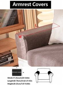 1pc Stretch Sofa Cover, Non-Slip Full Coverage Sofa Seat Cover, All Season Universal Sofa Cushion Cover, Fabric Thickened Sofa Blanket, Machine Washable, Dust-Proof, Pet-Friendly, Home Decor, Adjustable For Corner Sofa, Bedroom, Office, Living Room 1/2/3/4 Seater - Dark Brown - View 16