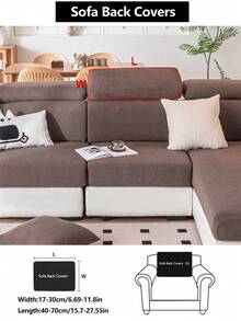 1pc Stretch Sofa Cover, Non-Slip Full Coverage Sofa Seat Cover, All Season Universal Sofa Cushion Cover, Fabric Thickened Sofa Blanket, Machine Washable, Dust-Proof, Pet-Friendly, Home Decor, Adjustable For Corner Sofa, Bedroom, Office, Living Room 1/2/3/4 Seater - Dark Brown - View 20