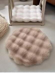 1pc French Cozy Fluffy Area Rug Set, Warm And Sweet Indoor Decorative Area Rug, Dining Chair Round Chair Mat, Dining Chair Chair Mat, Outdoor Furniture Patio Mat, Office Chair Chair Mat For Bedroom, Living Room, Dressing Room, Dressing Table, Chair, Suitable For Spring Autumn Winter Modern Decor Accessories | Soft Texture. - Multicolor - View 16