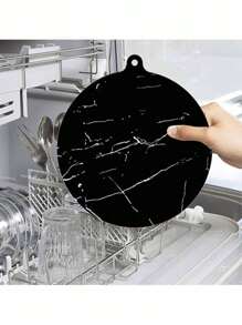 Induction Cooker Protective Pad Is High Temperature Resistant, Flame Retardant, Marble, Oil-Proof Pad, Super Large Silicone Square Multi-Function It Is Non-Slip