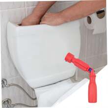 1pc Red Toilet Seat Stabilizer Tool | One-Tighten Anti-Slip Grip For Wobbly Toilets | No Tools Needed, Rust-Resistant Design | DIY Bathroom Repair Essential