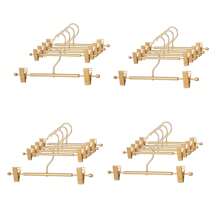 5/10/20pcs Aluminum Pants Hangers, Household Trouser Clips, Clothes Rack For Wardrobe, Rust-Resistant & Windproof