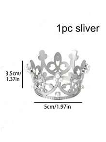1/6pcs Mini Crown Cake Topper, Mini Crown For Flower Arrangements Bouquets, Small Tiara Crown Birthday Cupcake Topper For Birthday Wedding Party Favors,Christmas