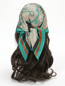 1pc Paisley Print Bandana Headscarf, Versatile For Daily Use - Multicolor - View 17