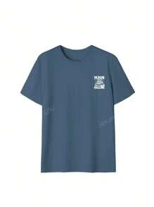 Camiseta de mujer con cuello redondo estampada con vida marina y diseño de letras para el verano. Camisetas gráficas para mujer en blanco, negro y rosa