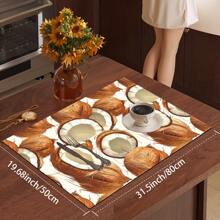 1 buc. Covoraș absorbant pentru uscare, covoraș pentru aparat de cafea, model de desene animate, covoraș de scurgere pentru cafea făcută manual, covoraș de uscare pentru blat de bucătărie, covoraș de scurgere anti-alunecare rezistent la căldură, tampon de scurgere de diatomite, ascunde petele, covoraș de drenaj de bucătărie foarte puternic, covoraș de vase ușor de curățat, potrivit pentru bucătărie, petreceri, petreceri, bar, decor acasă, petreceri