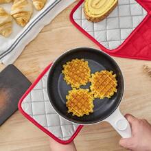 Conjunto de 4 suportes para panelas resistentes ao calor com argolas para pendurar, suporte para panelas próprio para forno, conjunto de protetores de panelas para cozinhar, assar, acampar e uso doméstico