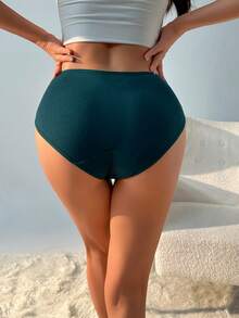 9 Stücke Damen Sexy Spitzen-Mix Höschen, Unifarben Baumwoll-Höschen, nahtlos, bequem und atmungsaktiv, Sport-Unterwäsche - Verschiedenfarbig - Übersicht 5