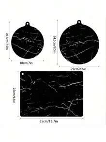 Induction Cooker Protective Pad Is High Temperature Resistant, Flame Retardant, Marble, Oil-Proof Pad, Super Large Silicone Square Multi-Function It Is Non-Slip