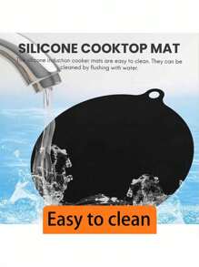 Induction Cooker Protective Pad Is High Temperature Resistant, Flame Retardant, Marble, Oil-Proof Pad, Super Large Silicone Square Multi-Function It Is Non-Slip
