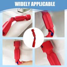 1pc Red Toilet Seat Stabilizer Tool | One-Tighten Anti-Slip Grip For Wobbly Toilets | No Tools Needed, Rust-Resistant Design | DIY Bathroom Repair Essential