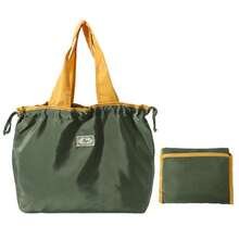 Large Capacity Reusable Drawstring Gym Bag Handbag, Portable Foldable Machine Washable Shopping Bag, Solid Color Lightweight Women's Tote Shoulder Bags Grocery Bag , Office , Green - Dark Green - View 13