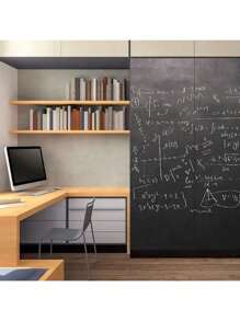 1 Roll Of Children's Graffiti Blackboard Wall Stickers, Removable, Erasable And Tearable Office Teaching Green Board Wall Stickers Blackboard Wallpaper Whiteboard Stickers, Free Five Colors Of Chalk, Durable Dry Erase Waterproof Self-Adhesive Wallpaper Message Board, Suitable For Office, School, Home