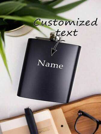 1 pieza Petaca mini de acero inoxidable personalizada de 6 onzas - Recipiente portátil de bolsillo para alcohol de tamaño ideal para whisky, vodka y vino, con tapa de rosca - Perfecta para viajes al aire libre y como regalo para hombres