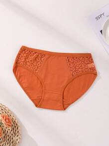 8 PCS Women's Cotton Seamless Panties Sexy Lace Splicing Briefs Low Waist Comfortable And Breathable Sports Underwear