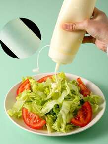 1pc Squeeze Bottle, Tomato Salad Sauce Pointed Mouth Squeeze Pot, Ingredient Bottle, Jam Packaging Bottle