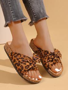 Dép đế dày nơ lớn thời trang Bohemian cho nữ, thích hợp đi biển và đi chơi ở nhà Dép mùa hè cho nữ - BEO - Xem 2